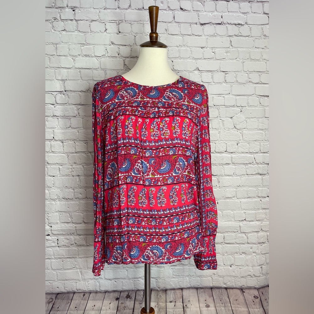 Loft Print Blouse Size L